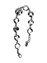Chanel Silver Cutout Charm Bracelet