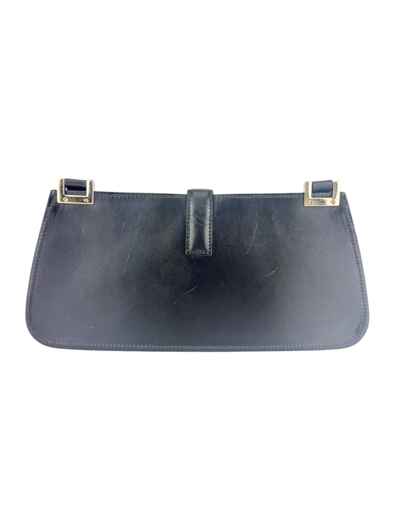 Gucci Beige and Dark Brown Canvas and Leather Shoulder Bag