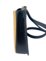 Gucci Beige and Dark Brown Canvas and Leather Shoulder Bag