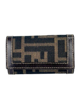Fendi Zucca Canvas and Leather 6-Ring Key Case