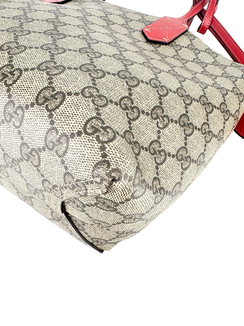 Gucci Brown and Beige Coated Canvas Reversible Tote Bag Small