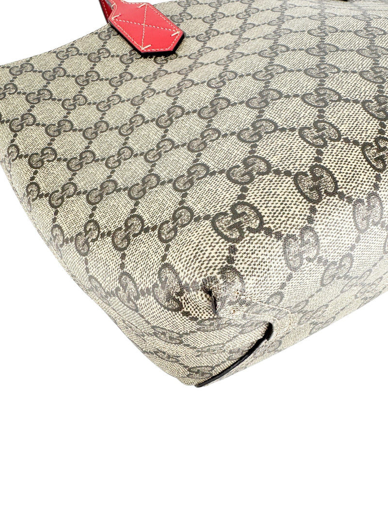 Gucci Brown and Beige Coated Canvas Reversible Tote Bag Small
