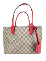 Gucci Brown and Beige Coated Canvas Reversible Tote Bag Small