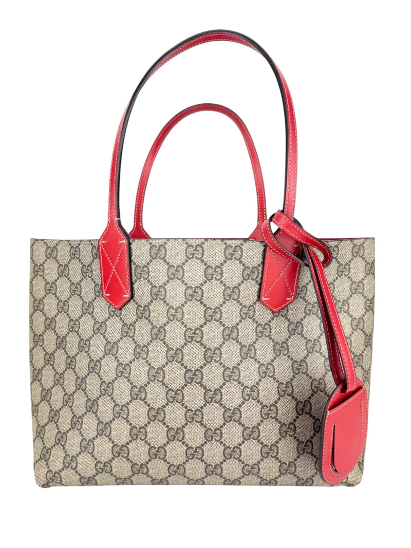 Gucci Brown and Beige Coated Canvas Reversible Tote Bag Small