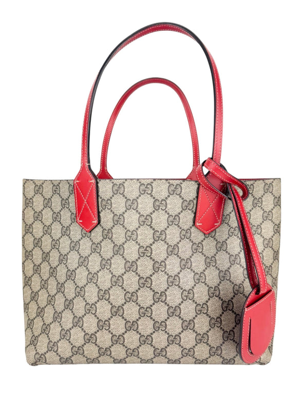 Gucci Brown and Beige Coated Canvas Reversible Tote Bag Small