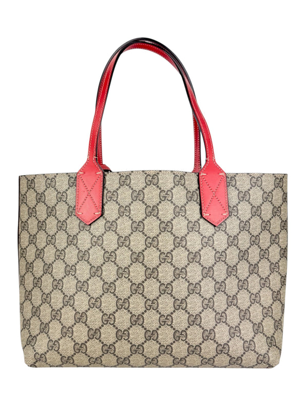 Gucci Brown and Beige Coated Canvas Reversible Tote Bag Small