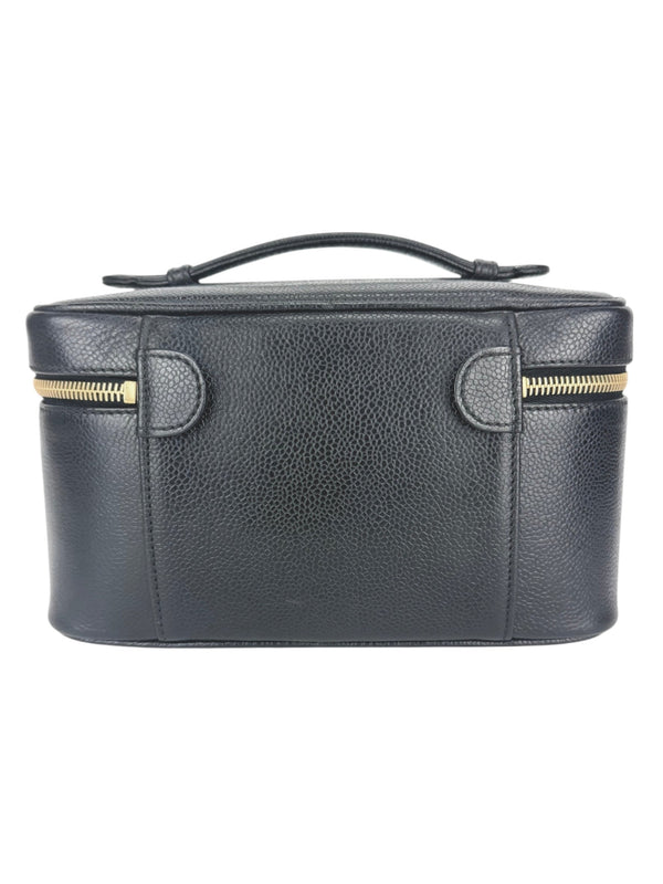 Chanel Black Caviar Leather Vanity Bag