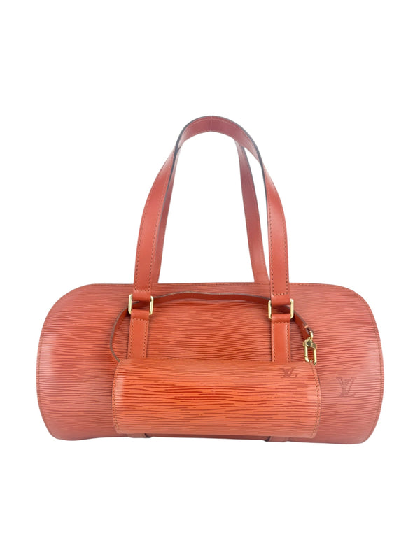 Louis Vuitton Kenyan Brown Epi Leather Sufflot Shoulder Bag with Papillon Pochette