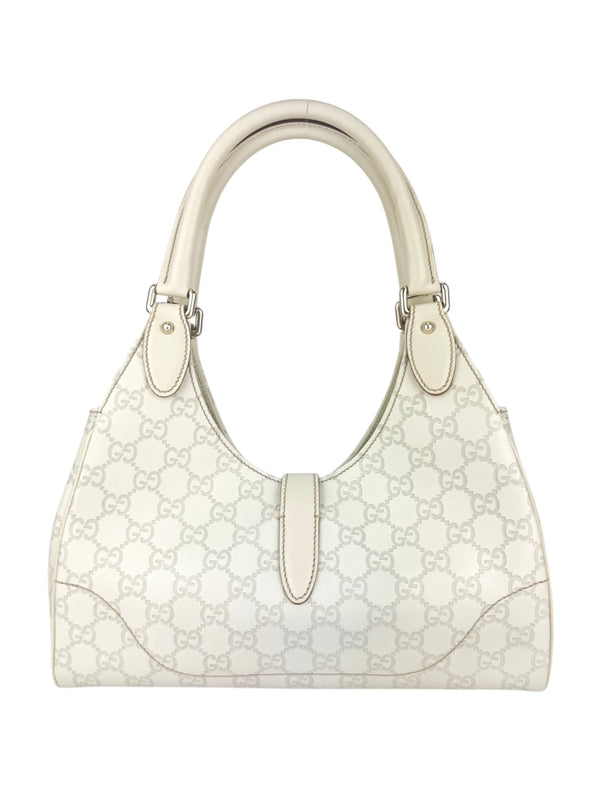 Gucci Cream Leather Guccissima Jackie Bag