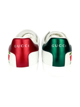 Gucci White Leather Ace Logo Sneakers 38.5