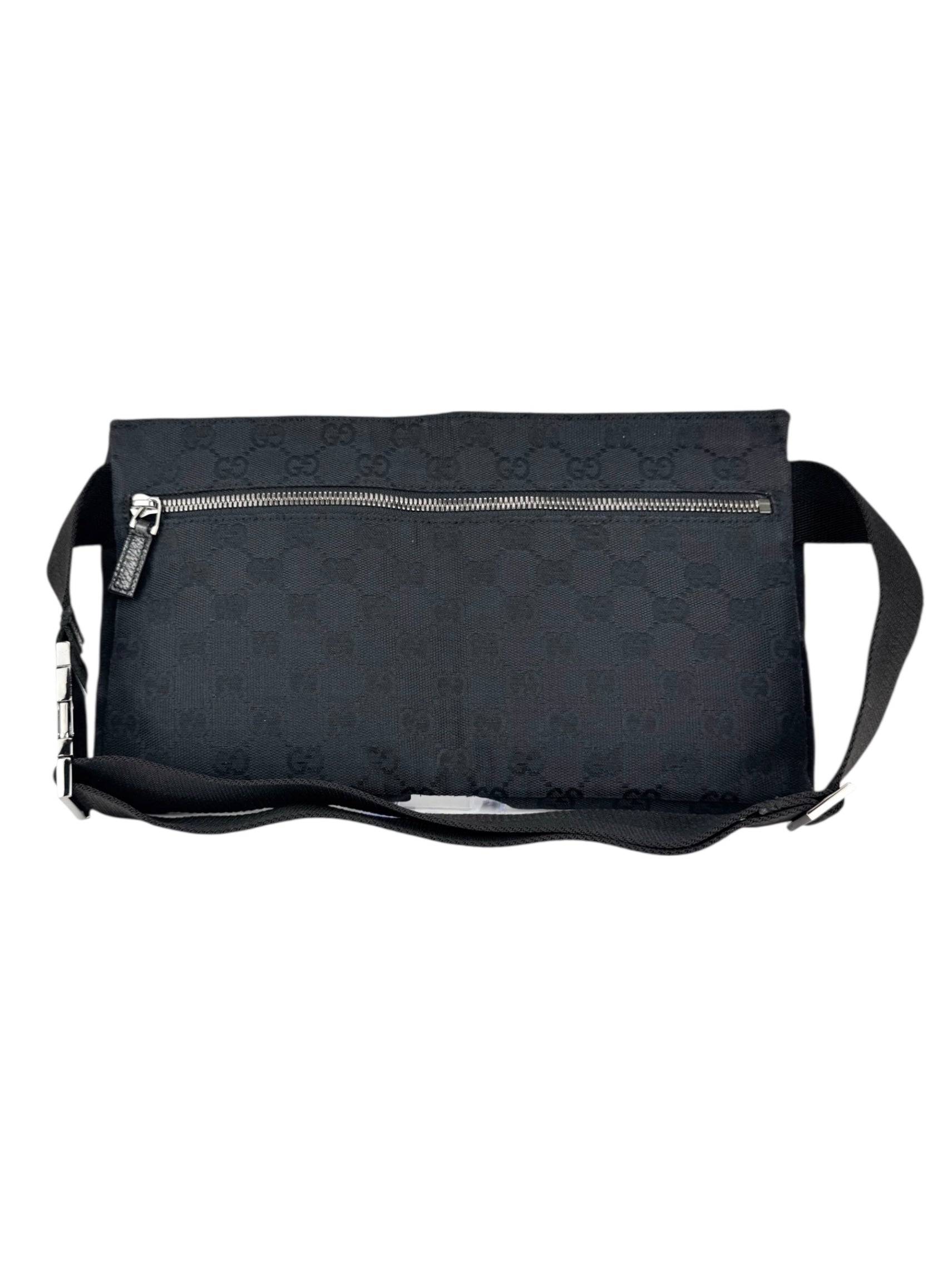 Gucci Black Canvas and Leather Bum Bag
