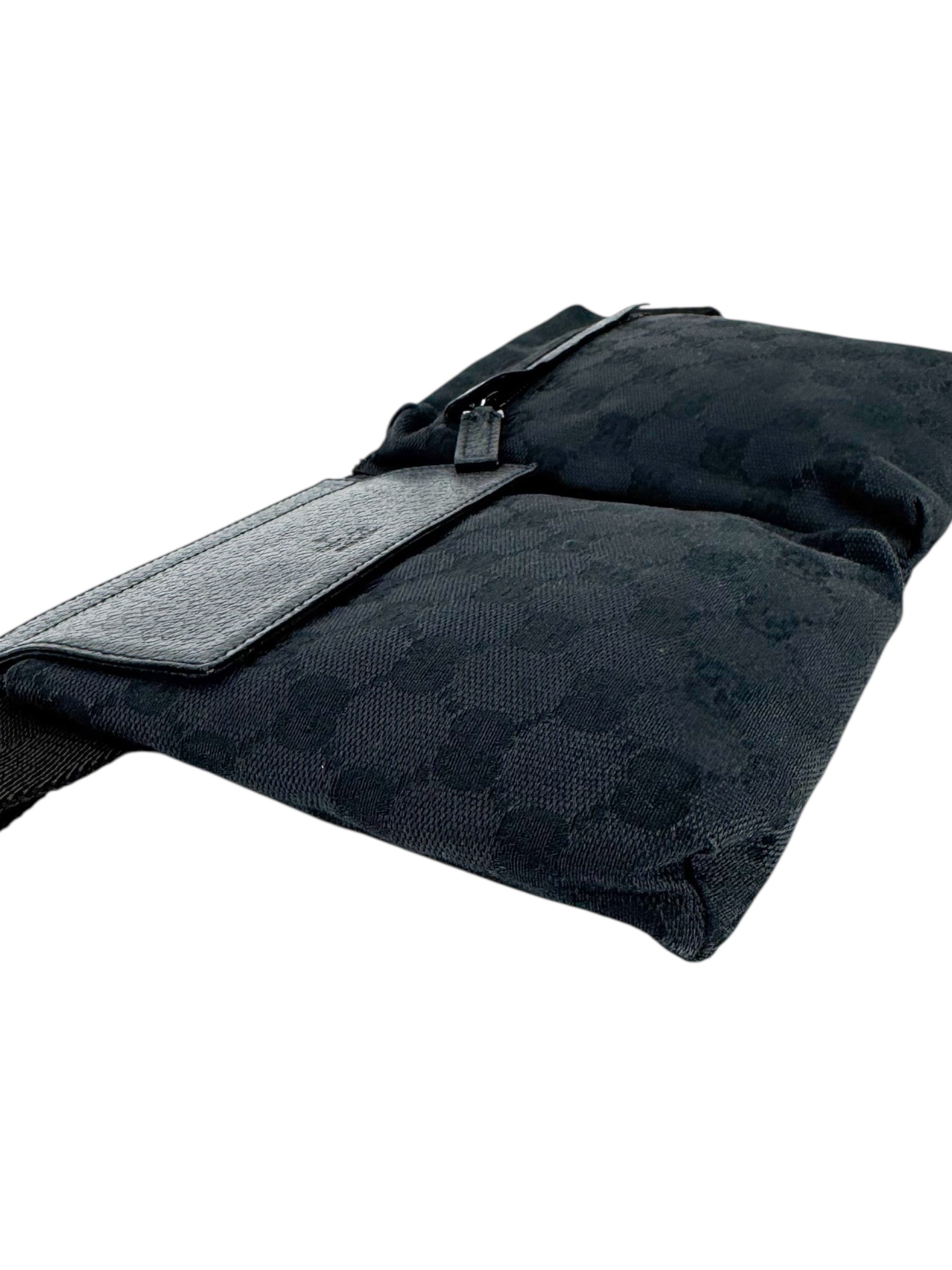 Gucci Black Canvas and Leather Bum Bag