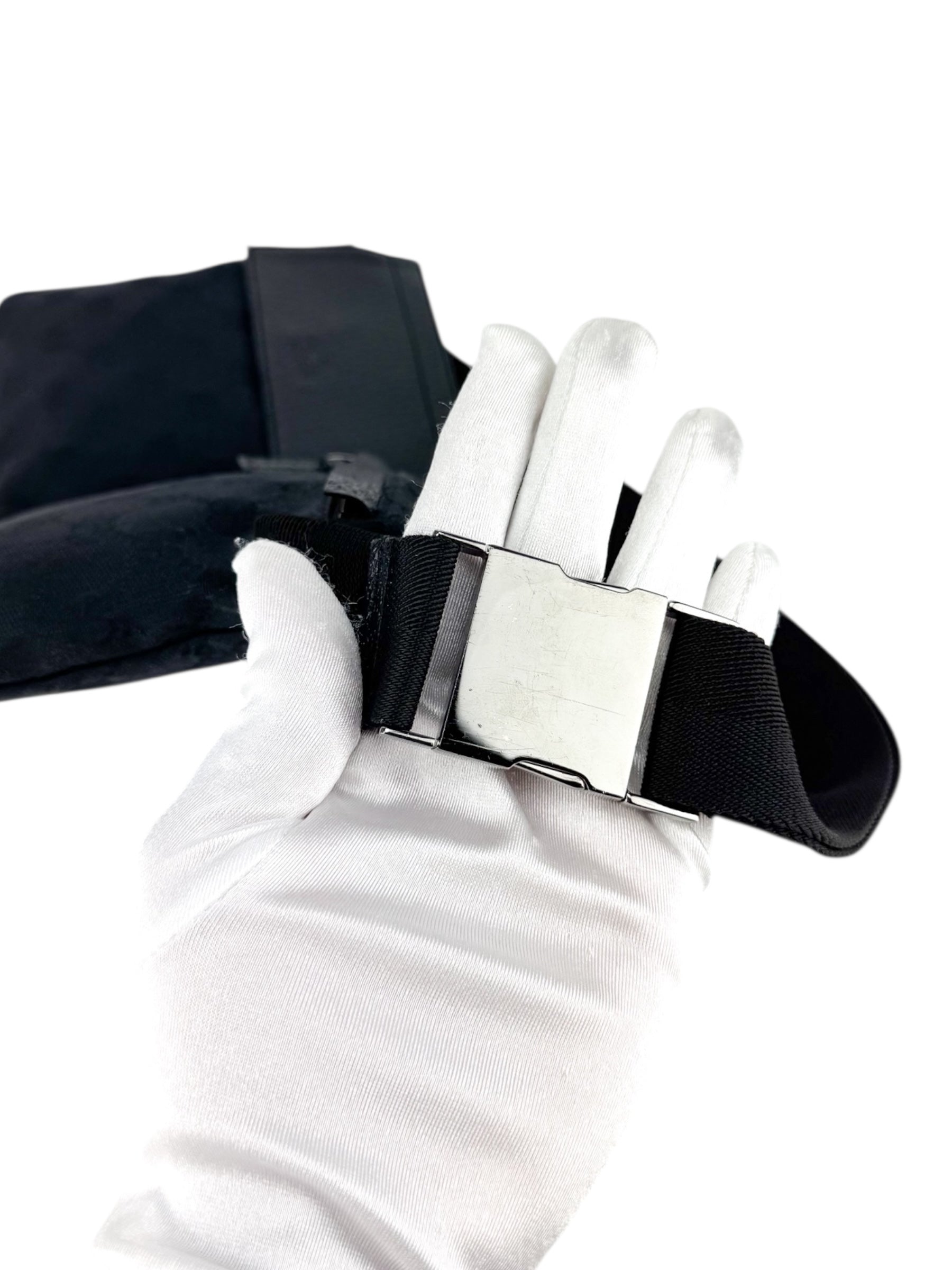 Gucci Black Canvas and Leather Bum Bag