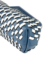 Fendi Blue and White Nappa Leather First Clutch Bag Small