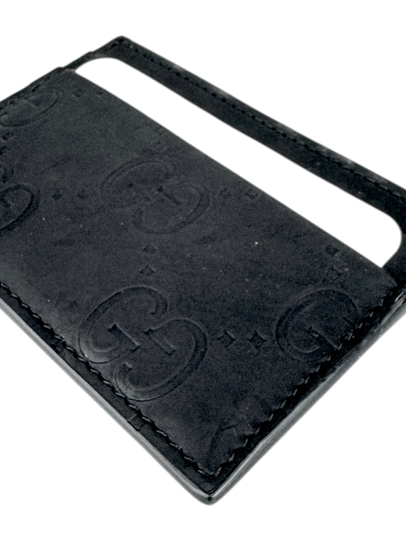 Gucci Black GG Rubber Effect Card Case