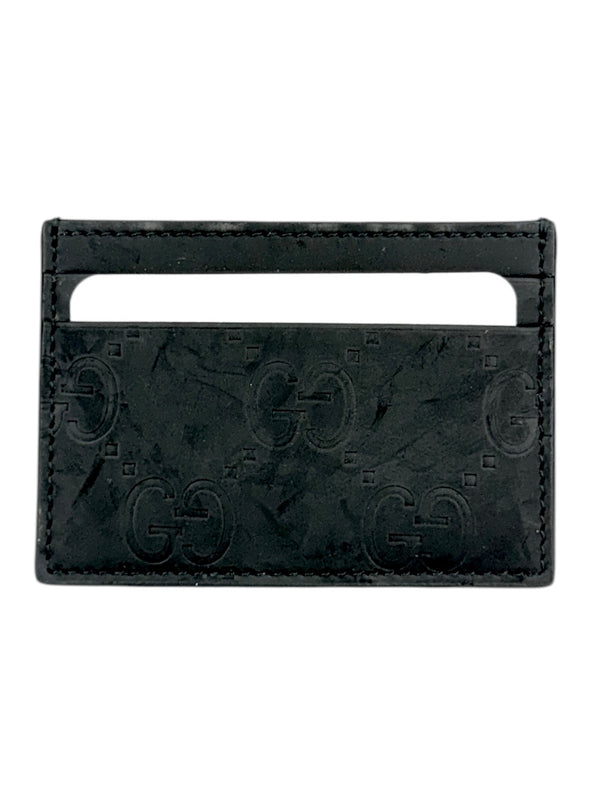 Gucci Black GG Rubber Effect Card Case
