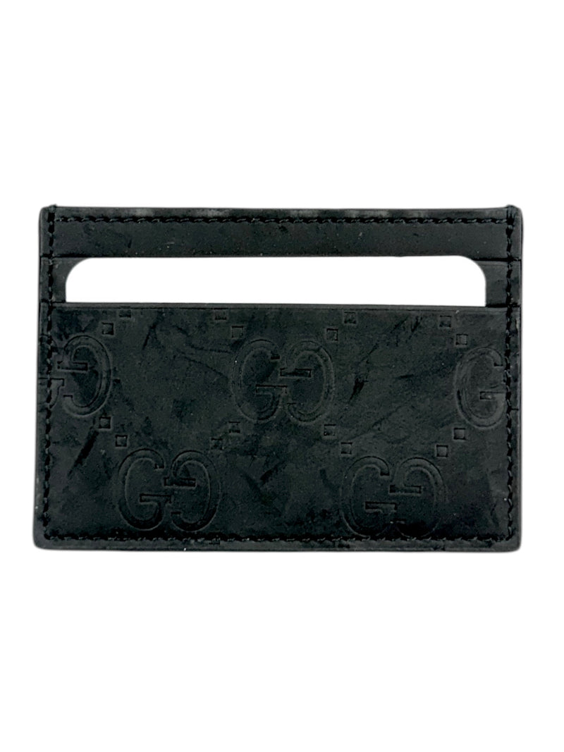 Gucci Black GG Rubber Effect Card Case