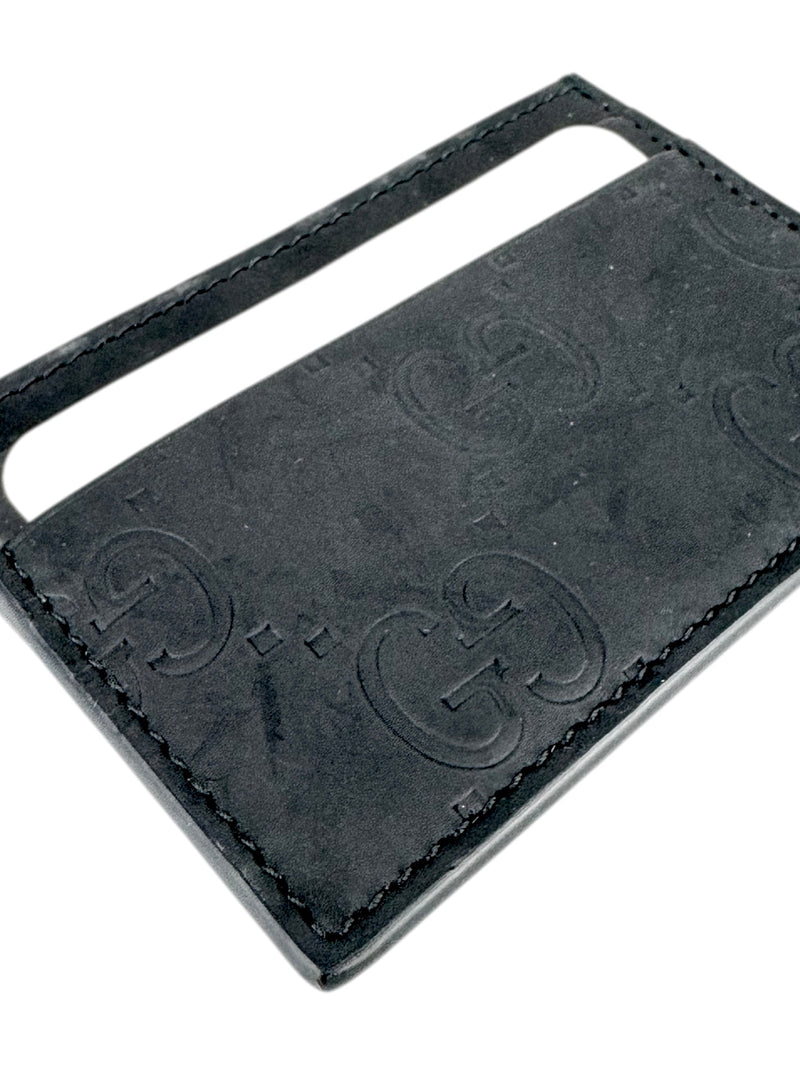 Gucci Black GG Rubber Effect Card Case