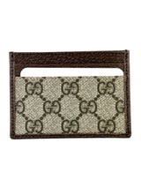 Gucci Brown Coat Canvas Leather Ophidia Card Case