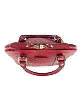 Gucci Castilian Red Leather Micro Guccissima 2 Way Bag