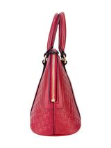 Gucci Castilian Red Leather Micro Guccissima 2 Way Bag