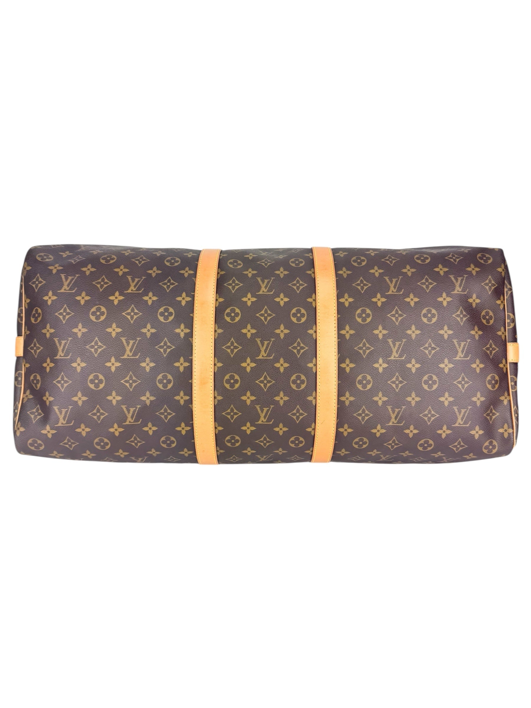 Louis Vuitton Monogram Canvas Leather Keepall 60 Bandouliere