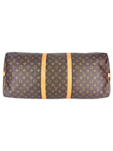 Louis Vuitton Monogram Canvas Leather Keepall 60 Bandouliere