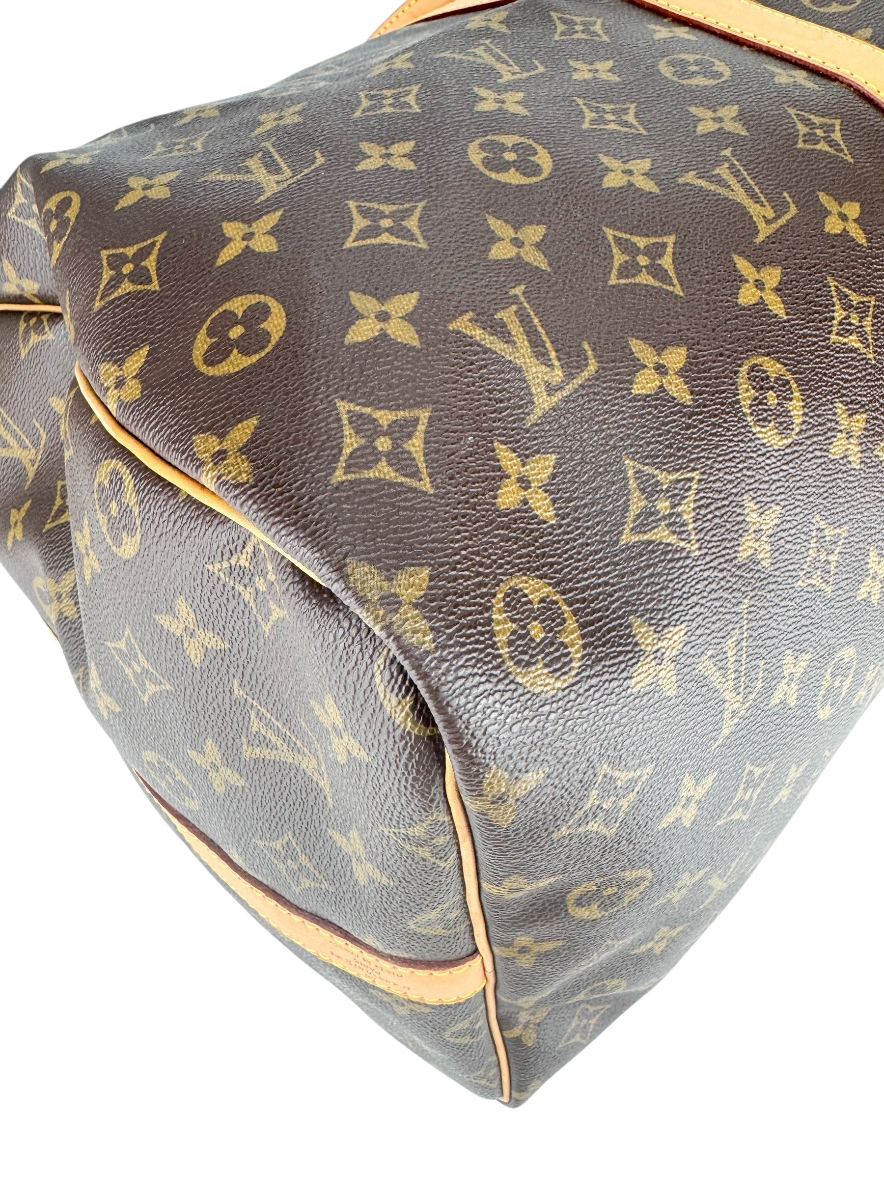 Louis Vuitton Monogram Canvas Leather Keepall 60 Bandouliere