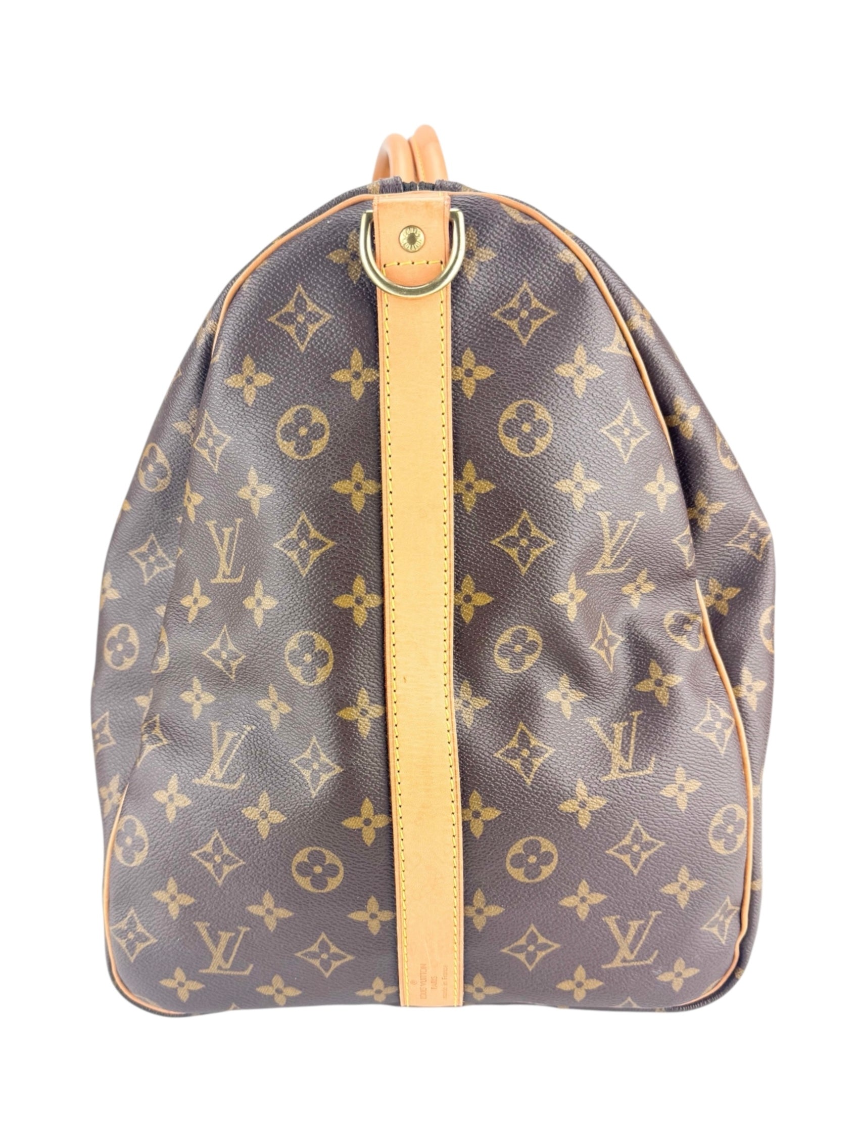 Louis Vuitton Monogram Canvas Leather Keepall 60 Bandouliere