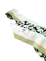Fendi Bubble Letter Olive Green, Mint Green, Black and Pink Bandeau