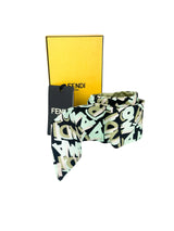 Fendi Bubble Letter Olive Green, Mint Green, Black and Pink Bandeau