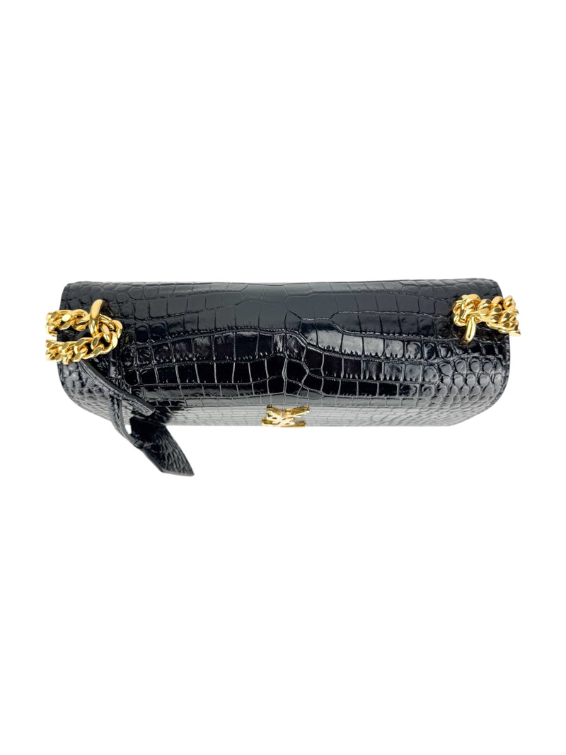 Saint Laurent Black Leather Sunset Shoulder Bag