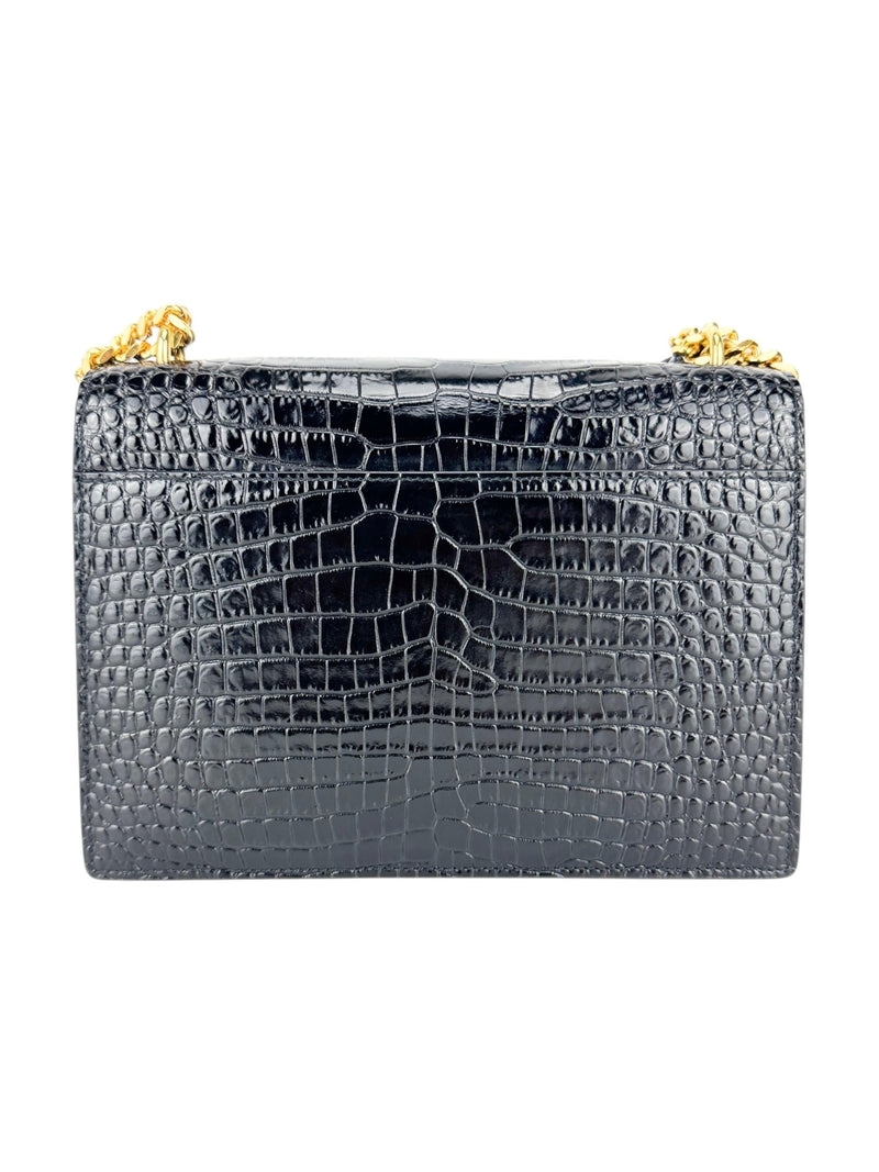 Saint Laurent Black Leather Sunset Shoulder Bag