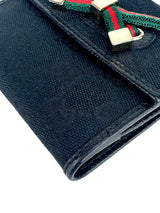 Gucci Canvas and Leather GG Princy Sherry Bifold Compact Wallet