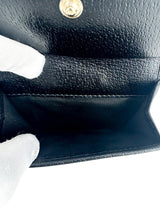 Gucci Canvas and Leather GG Princy Sherry Bifold Compact Wallet