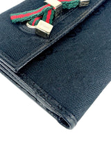 Gucci Canvas and Leather GG Princy Sherry Bifold Compact Wallet