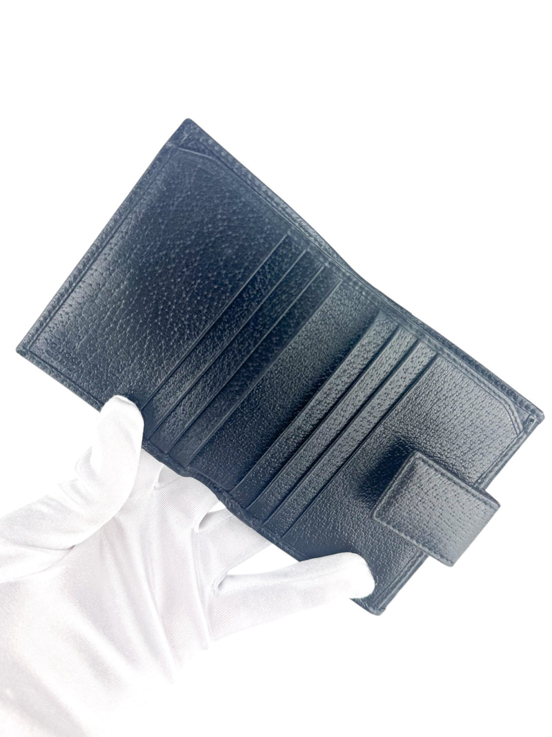 Gucci Canvas and Leather GG Princy Sherry Bifold Compact Wallet