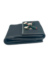 Gucci Canvas and Leather GG Princy Sherry Bifold Compact Wallet
