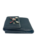 Gucci Canvas and Leather GG Princy Sherry Bifold Compact Wallet