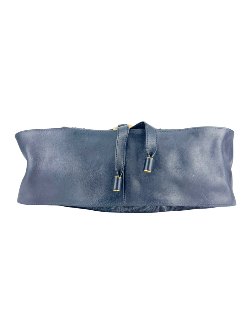 Chloe Blue Denim Marcie Bag Medium