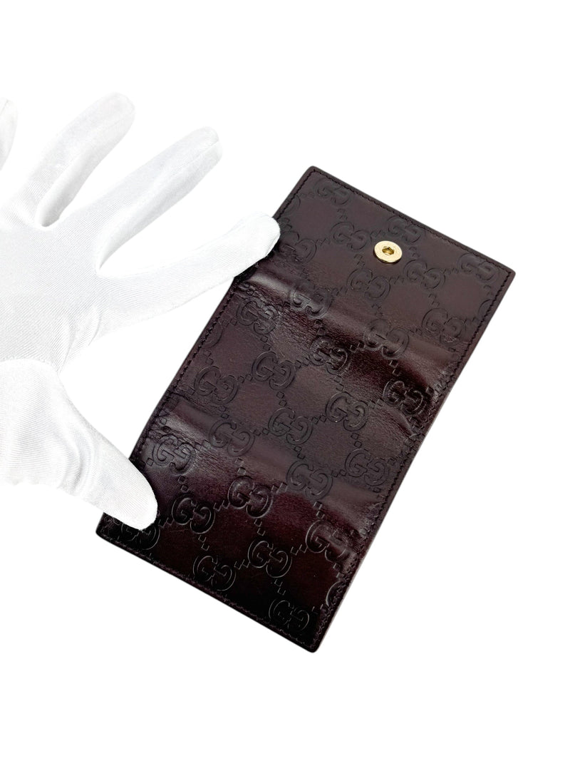 Gucci Brown Leather Guccissima 6 Ring Key Case Holder