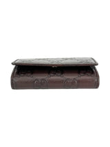 Gucci Brown Leather Guccissima 6 Ring Key Case Holder