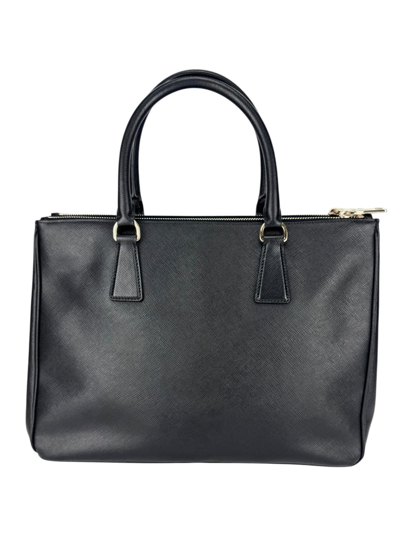 Prada Black Saffiano Leather Galleria Tote Bag Medium
