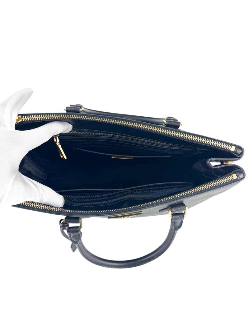 Prada Black Saffiano Leather Galleria Tote Bag Medium