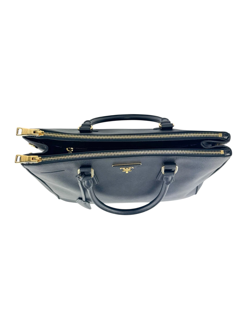 Prada Black Saffiano Leather Galleria Tote Bag Medium
