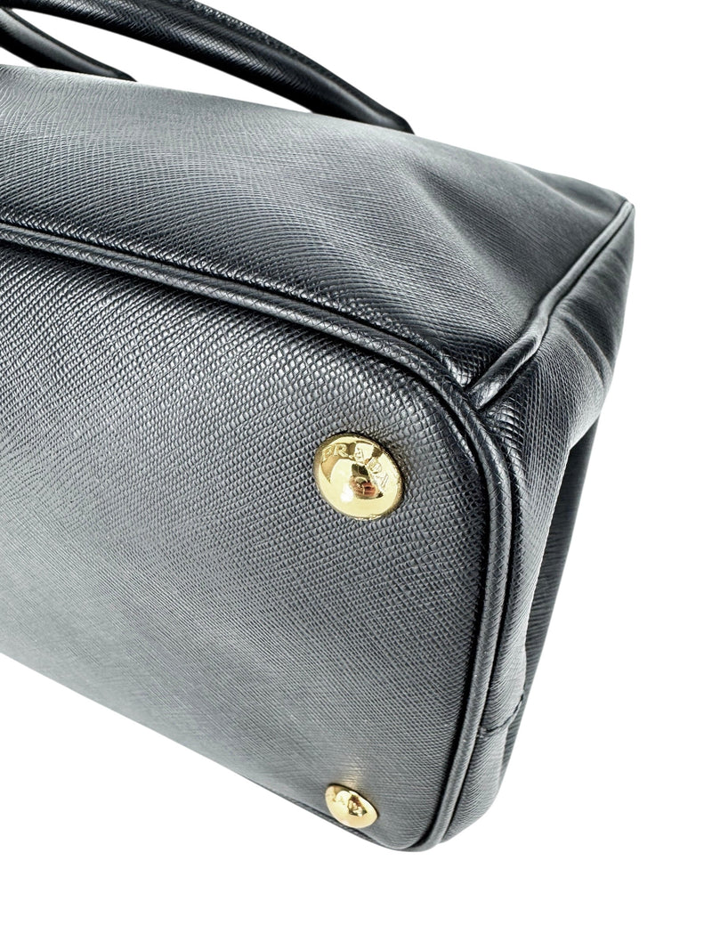 Prada Black Saffiano Leather Galleria Tote Bag Medium