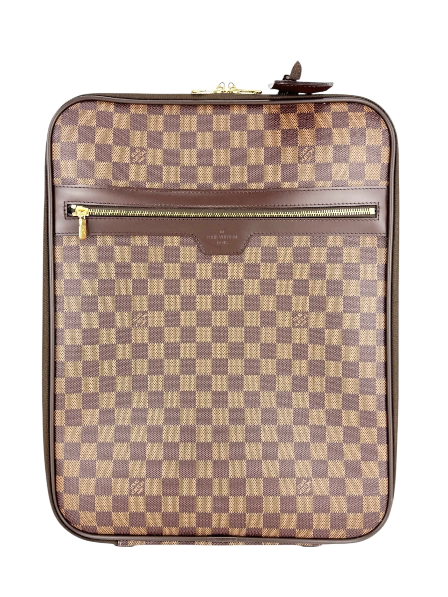 Louis Vuitton Damier Ebene Canvas Leather Pegase Suitcase 45