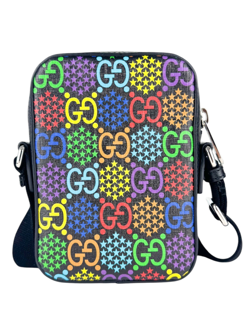 Gucci Multicolor Coated Canvas Leather GG Psychedelic Shoulder Bag