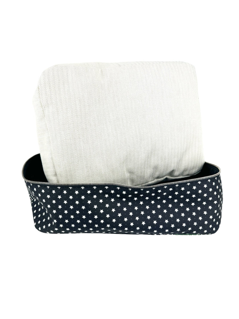 Hermes Silk Green, White & Black Pouch