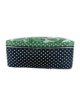 Hermes Silk Green, White & Black Pouch
